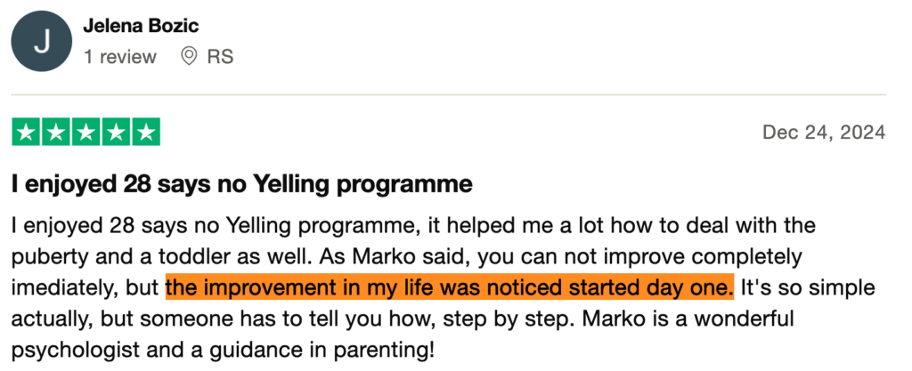 jelena b. no yelling